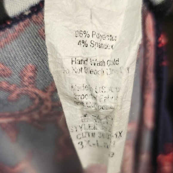 marianne Stretchy Paisley Bandana Print Jumpsuit Spaghetti Strap - Navy and Pink - Picture 11 of 14